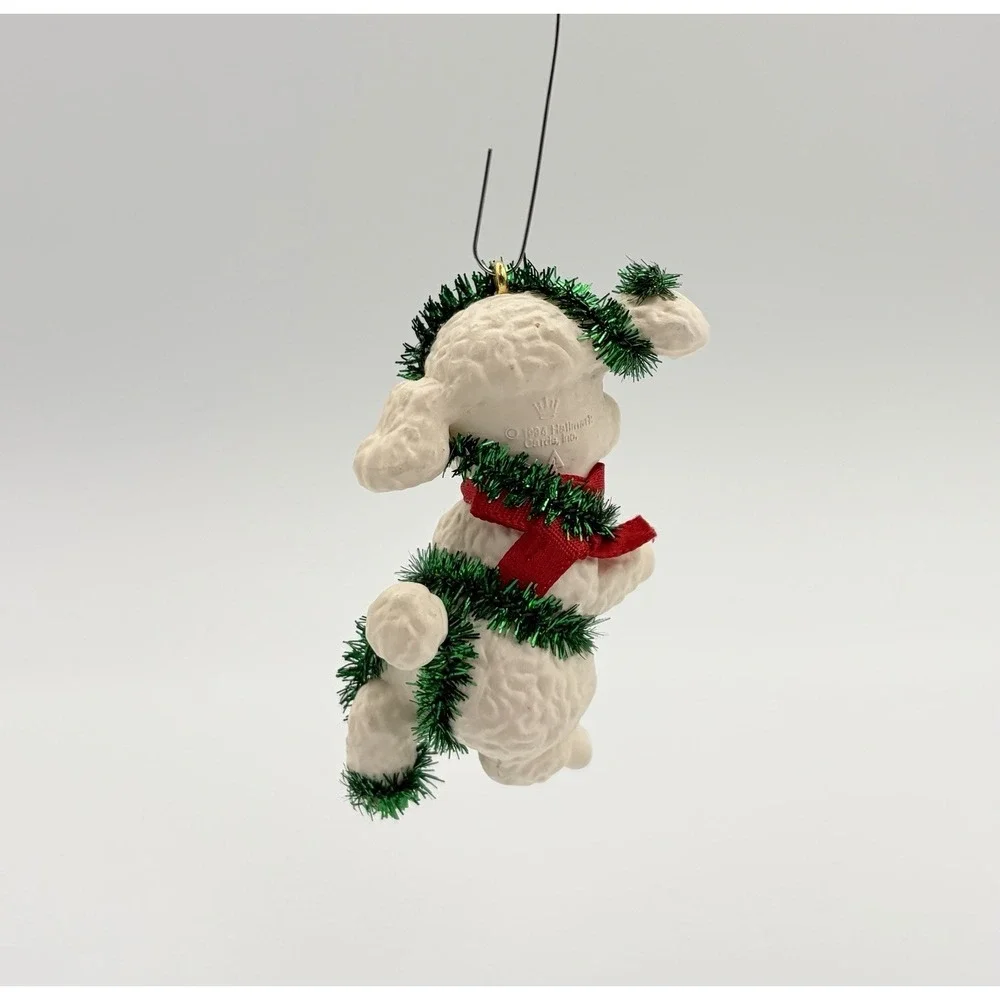 Hallmark Keepsake Ornament Puppy Love 1994 White Poodle Dog 4th QX525-3 VTG